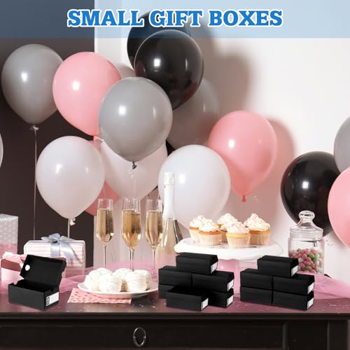 Fullhawl 12 Sets Mini Shoe Gifts Boxes for Party Favors 6.1 x 3.9 x 2.5 Inches Sports Mini Sneaker Box with Editable Label for Candies Cookies Snacks(Black,6.1 x 3.9 x 2.5 Inches) - Image 5