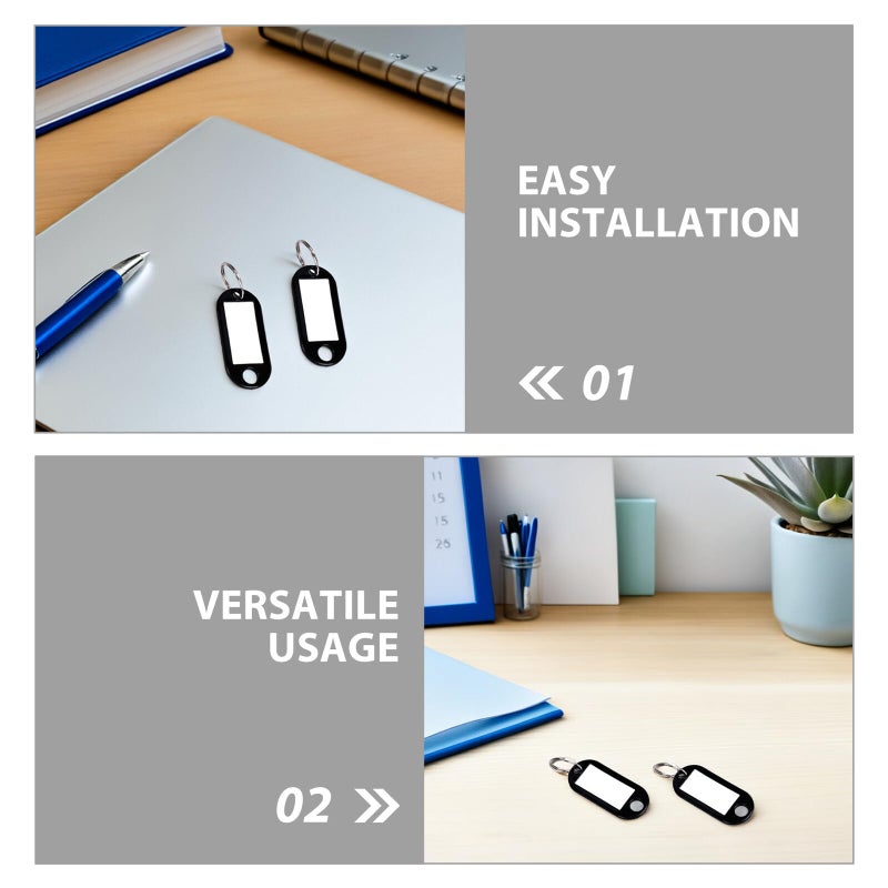 150 Pcs Key ID Tags With Split Ring Label Window Writable Keychain For Hotel Management - Image 4