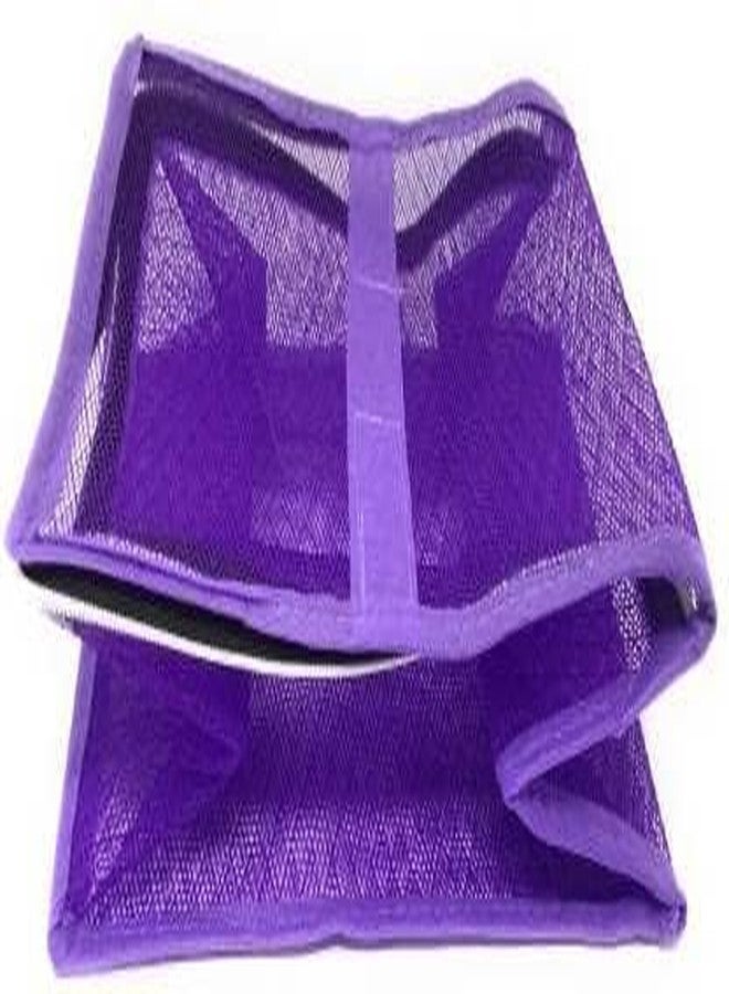 SpiderJuice 1Pc Multipurpose Reusable Fruit & Vegetable Mesh Bag Food Storage Net Bags Organizer with Zipper Sandwich Jaali Bags Freezer And Fridge Storage case Washable Net Pouches Kitchen Storage - Image 3