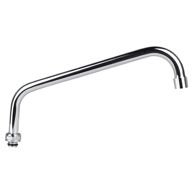TNROTED 12 Inch Commercial Faucet Swivel Spout Replacement Kit for Commercial Wall Mount Pre Rinse Faucet  360 Swivel Spout Fits for 2 or 3 Bay Compartment Sinks  Chrome Finish - Image 1