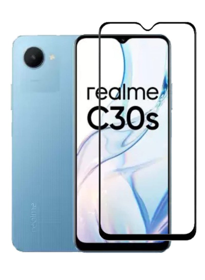 Super Tempered Glass Screen Protector 5D Designed For Realme C30s Full Glue Edge to Edge Full Screen Coverage And Bubble Free - Image 1