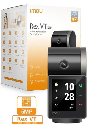 Rex VT 5MP Indoor Video Intercom Security Camera One-touch Video Call, 3K QHD Image, Human & Pet Detection, Powered by IMOU SENSE® and Abnormal Sound Alarm - pzsku/Z811FB6EF2F5B95E51DE4Z/45/_/1733857165/691f03fe-2b5a-4933-bc56-bedbbdcf888e