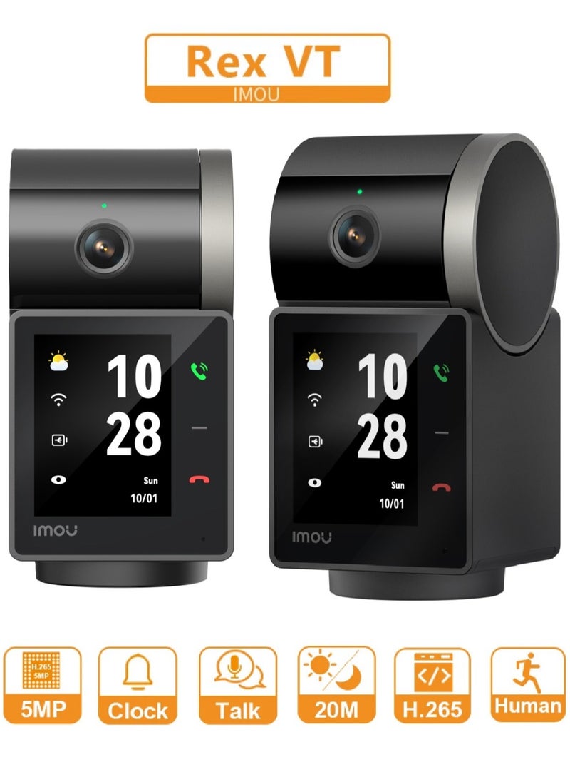 Rex VT 5MP Indoor Video Intercom Security Camera One-touch Video Call, 3K QHD Image, Human & Pet Detection, Powered by IMOU SENSE® and Abnormal Sound Alarm
