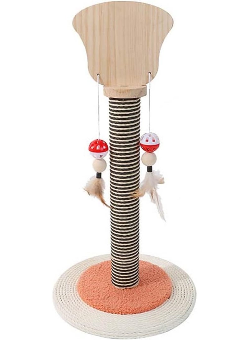 Cat Scratching Post with Natural Sisal Rope – Interactive Scratch Toy with Stable Base for Cats of All Sizes - Image 1
