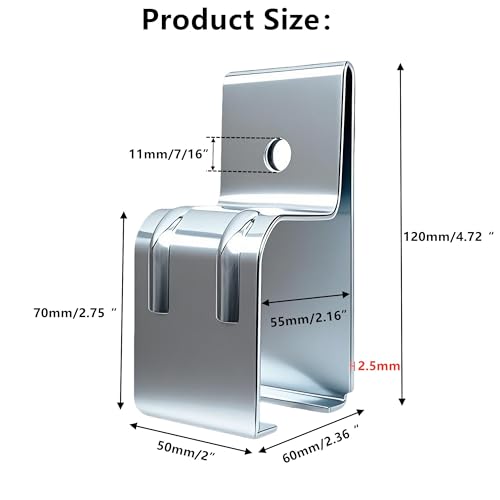 BIAXJUNY Barn Door Hardware Heavy Duty Box Rail Hanger Bracket Rail Mount Bracket for Exterior Door Silver 4Pack - Image 3