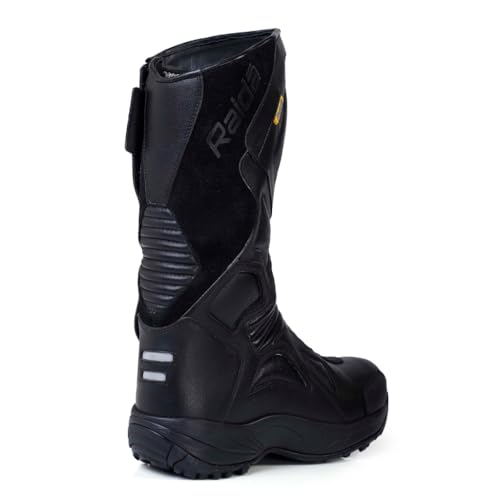 Raida Explorer Motorcycle Boots | Ankle, Shin, & Heel Protection | Memory Foam Insole | Leather (Grey, 12) - Image 3