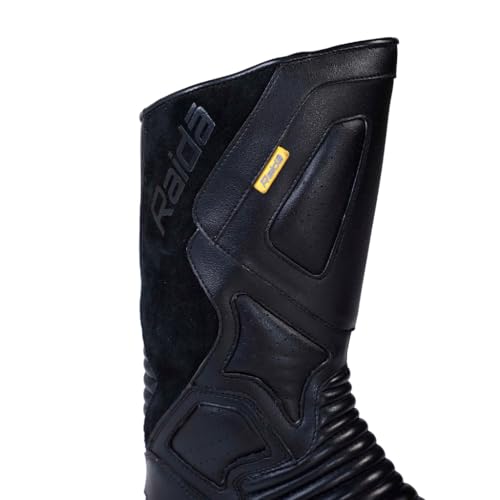 Raida Explorer Motorcycle Boots | Ankle, Shin, & Heel Protection | Memory Foam Insole | Leather (Grey, 12) - Image 5