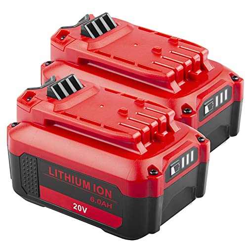 Fancy Buying 20V 6000mAh Lithium Battery Repalcement for Craftsman V20 Lithium Ion Battery CMCB202 CMCB202-2 CMCB204 CMCB204-2 CMCS500B CMCD700C1 (2 Pack) - Image 1