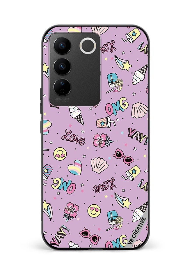 VR CREATIVE Protective Case Cover For Vivo V27e Cute Star Girl Design Multicolour - Image 1