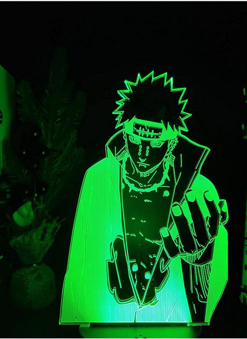 althiqahkey - 3D Night Light Naruto Pain Akatsuki 3D LED Colors Changing Night Lights Anime Lamp Naruto Bandai 3D Visual Lighting for Bedroom Black Base - Image 1