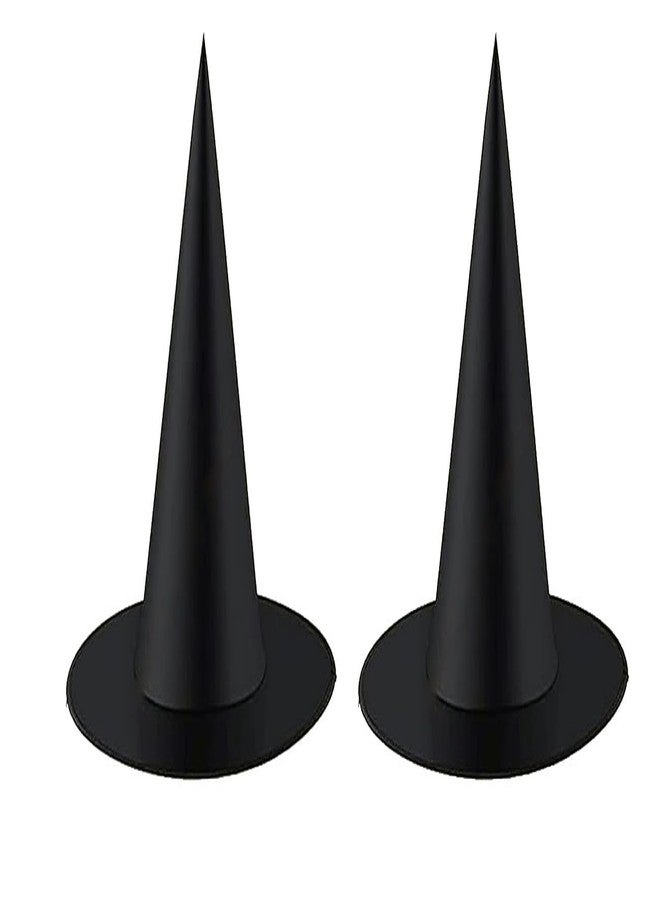 Fancy Agents Halloween Hat for Kids and Adults | Classic Pointed Long Hat for Costumes, Cosplay, Stage Shows & Fancy Dress | Perfect Accessory for Witches, Wizards, Sorcerers & Magicians Pack of 3 - Image 2