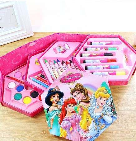 NGEL 46Pcs Colors Box/Art Box/Painting Set/Color Pencil,Crayons, Water Color, Sketch Pens Set(Print May Vary), Multi-coloured, Multi - Image 1