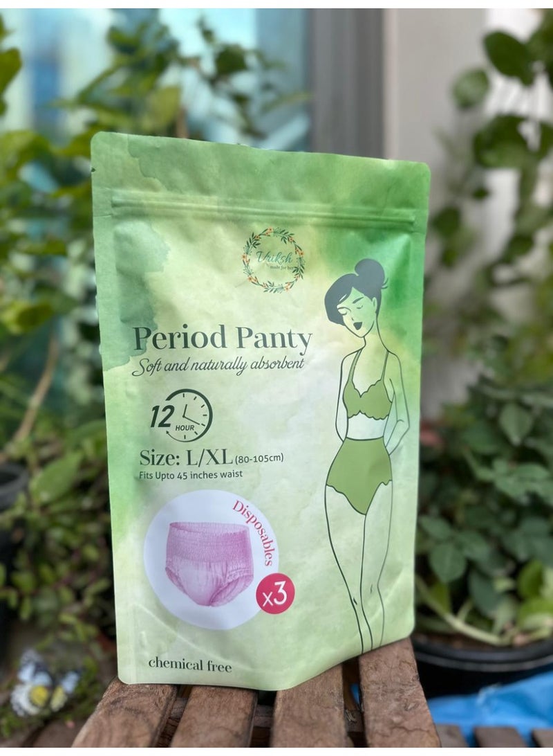 Vriksh-Made For Her Vriksh Disposable Period Panty(3 PantieslPack) - Image 1