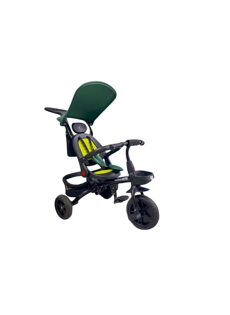 Lovely Baby عربة أطفال ثلاثية العجلات LB 7755 باللون الأخضر من Lovely Baby مع عجلات Eva ومقبض دفع قابل للتعديل من قِبل الوالدين  - Image 2