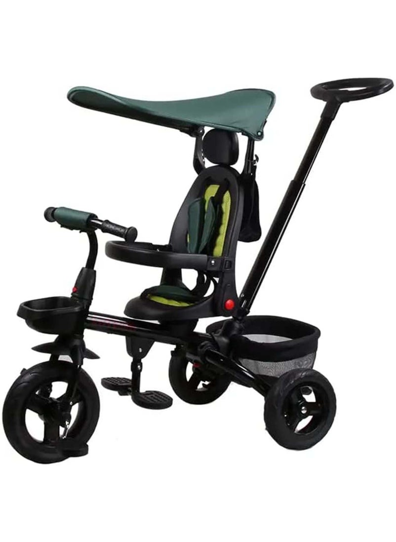 Lovely Baby عربة أطفال ثلاثية العجلات LB 7755 باللون الأخضر من Lovely Baby مع عجلات Eva ومقبض دفع قابل للتعديل من قِبل الوالدين  - Image 1