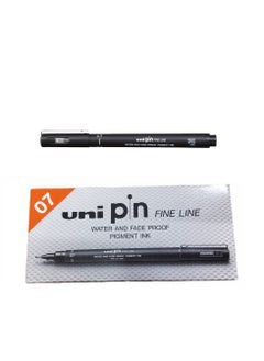 Uniball 12-Piece Unipin Fineliner Pen 0.7mm Tip Black Ink  - Image 1