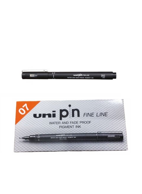12-Piece Unipin Fineliner Pen 0.7mm Tip Black Ink