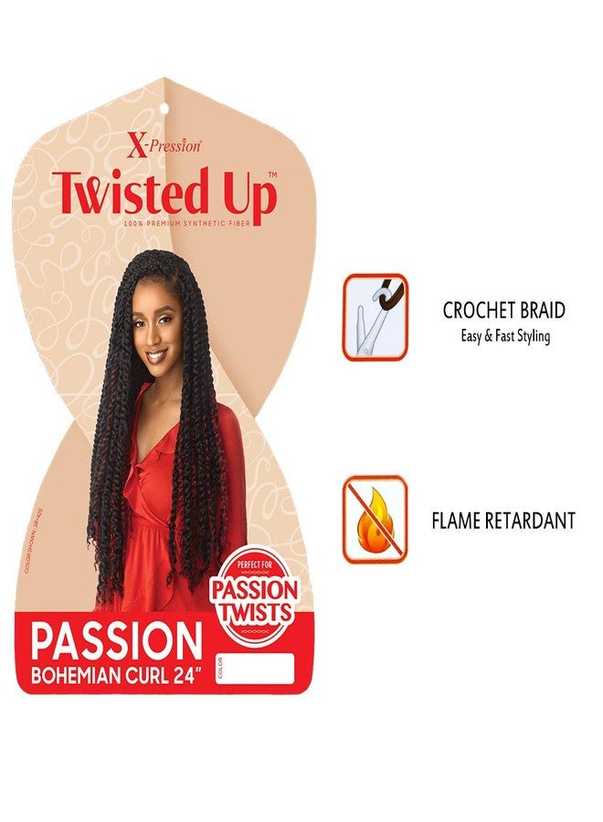 x-pression MULTI PACK DEALS! Outre Crochet Braids X-Pression Twisted Up Passion Bohemian Curl 24" (1-PACK, 2T1B/425) - Image 5