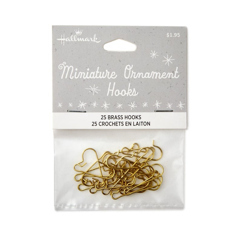 هولمارك Hallmark 195QGO1020 Miniature Brass Ornament Hooks knowsake Christmas الحلي - Image 1