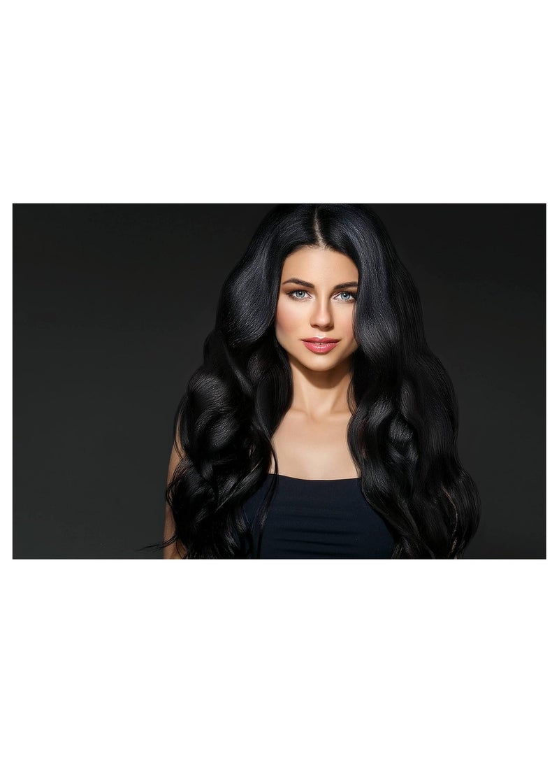 إستيل وصلات شعر ريمي غير مرئية - 24 بوصة - #1 (أسود غامق) - 20 قطعة (50 جم) - Image 5