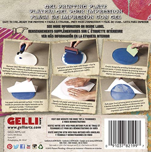 Gelli Arts 4" Round Gel Printing Plate - Image 2
