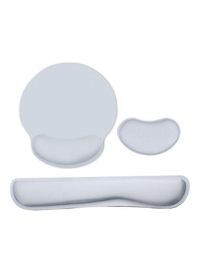 NIBEMINENT Ergonomic Memory Foam Mouse Pad Set Grey - Image 1