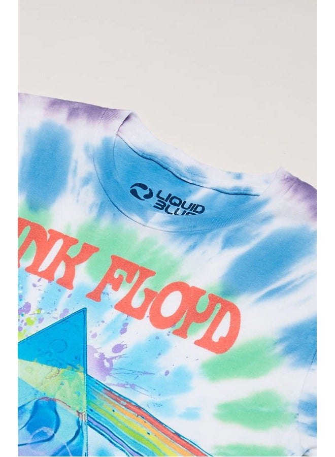 Liquid Blue Men's Pink Floyd Dark Side Oil Paint Tie Dye Short Sleeve T-Shirt - multi - XXL - Image 2
