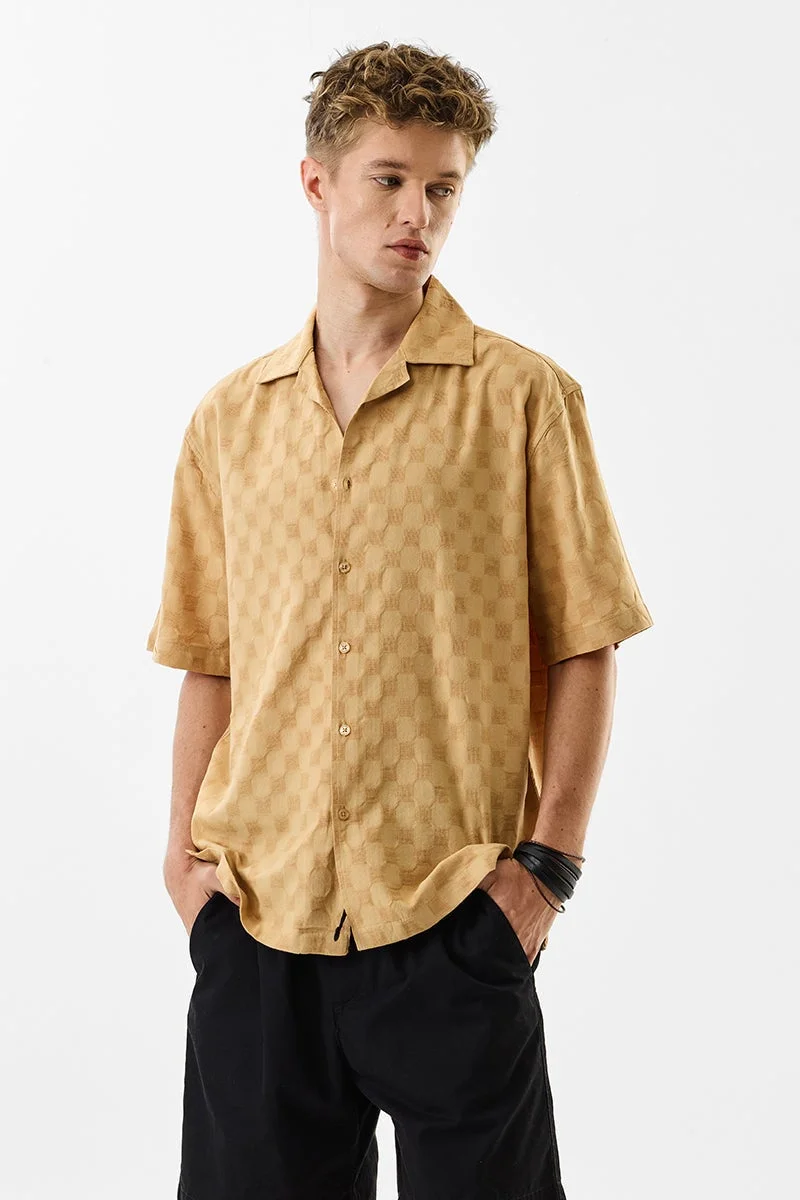 سنيتش قميص بيج بتصميم ذاتي بقصة واسعة