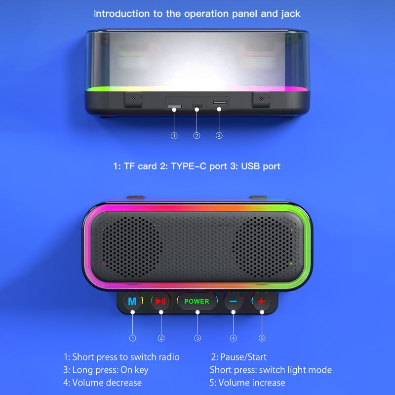 Portable Karaoke Machine: Black, Dual Mini Microphones, Adjustable Volume & Light Control, Long Battery Life - Multiple Connectivity Options, BT Speaker for Adults, Home Parties & Outdoor Gatherings - Image 4