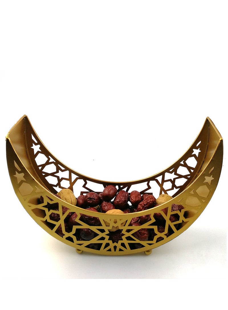 Furtey Ramadan Metal Tray - Islamic Home Decor with Arabic Calligraphy, Hand-Engraved Rust-Free Iron Tray for Iftar/Gahwa, Eid Tableware & Gift Storage Box (SASO Certified) - Image 3