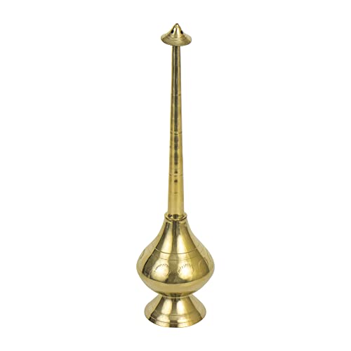 Spillbox Brass Sprinkler Bottle for Holy Water, Gangajal and Perfume Gulab Pash Rose Water Paneer Sombu – (large, 11 Inch) - Image 1