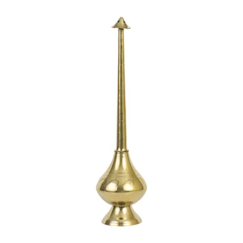 Spillbox Brass Sprinkler Bottle for Holy Water, Gangajal and Perfume Gulab Pash Rose Water Paneer Sombu – (large, 11 Inch) - Image 2