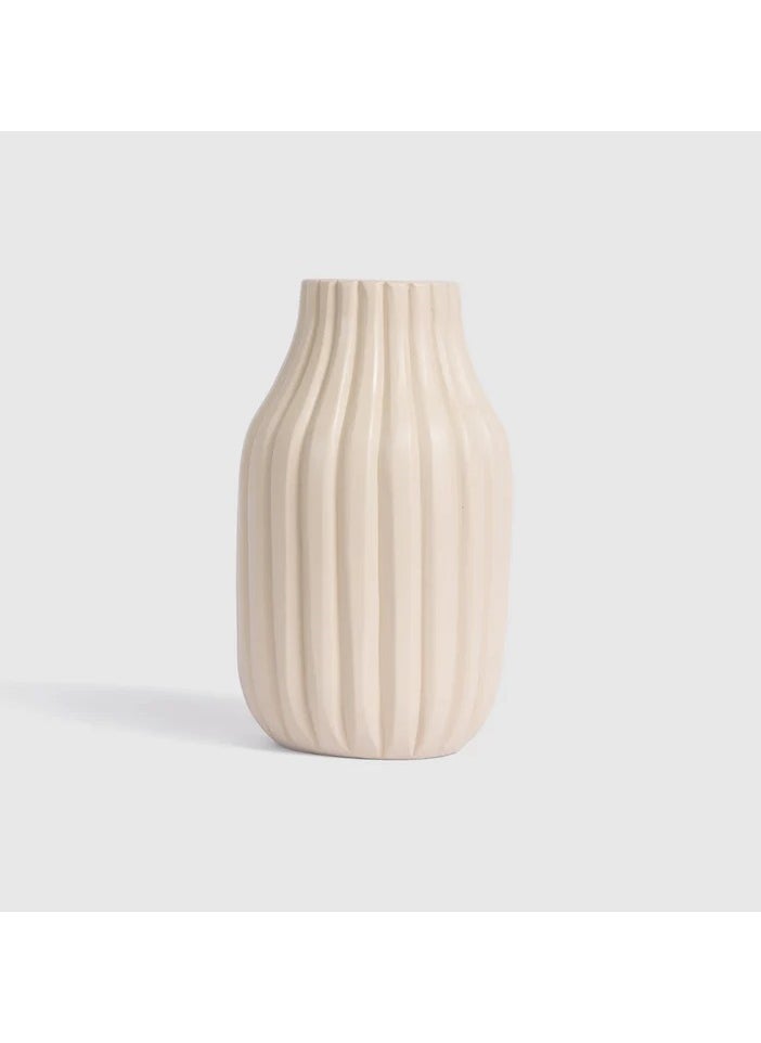 Basma Poplar Vase - 30cm - Handmade - Suitable for wooden shelves, dining rooms, and buffets - Poplar Vase is a sophisticated addition to your home, combining elegance and simplicity.