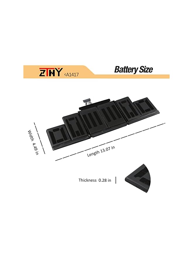 ZTHY A1417 Battery Only For (Mid 2012 & Early 2013) A1398 Macbook Pro - Replacement Battery For A1398 Macbook Pro 15-Inch Retina (Mid 2012, Early 2013 Version) - Emc 2512 Or 2673 - Image 5