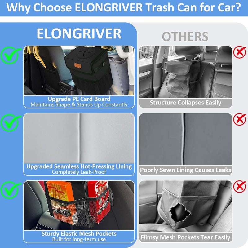 Car Trash Bin Hanging Storage Bag - Image 5