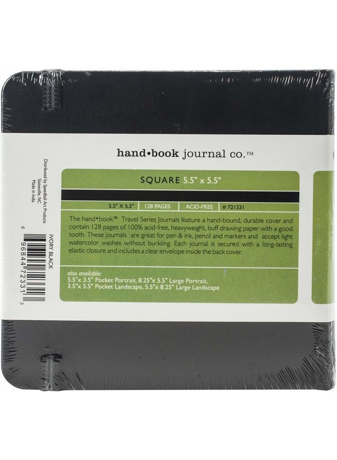 Speedball Travelogue Drawing Book, Square 5-1/2 x 5-1/2, Ivory Black Artist Journal - Image 5