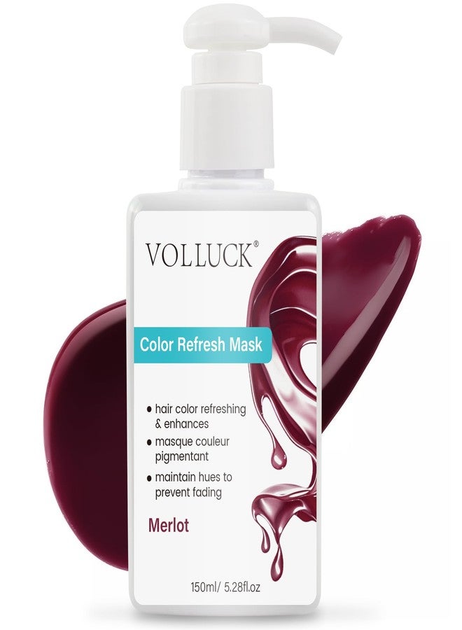 VOLLUCK Color Depositing Conditioner, 3-in-1 Cruelty-free Color Depositing Hair Mask for Enhances Shine & Softness, Non-foaming for All Hair Types (Merlot, 5.28 Fl oz) - Image 1