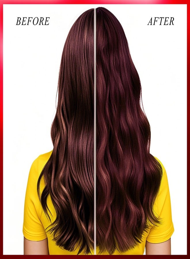 VOLLUCK Color Depositing Conditioner, 3-in-1 Cruelty-free Color Depositing Hair Mask for Enhances Shine & Softness, Non-foaming for All Hair Types (Merlot, 5.28 Fl oz) - Image 2