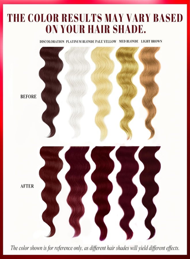 VOLLUCK Color Depositing Conditioner, 3-in-1 Cruelty-free Color Depositing Hair Mask for Enhances Shine & Softness, Non-foaming for All Hair Types (Merlot, 5.28 Fl oz) - Image 4