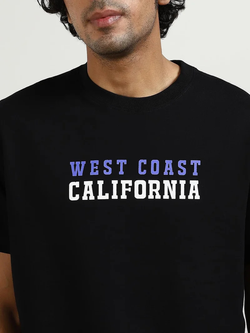 NOBERO  Men's Black Cotton Blend Co-Ord Set for Men | Best Price UAE
