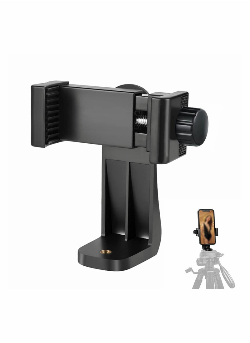 Excefore - Phone Tripod Mount Adapter, Universal Tripod Cell Phone Holder, Fits Any Smartphone, 1/4" Standard Screw, Rotating Vertical and Horizontal, Compatible with Selfie Stick, Monopod - Image 1