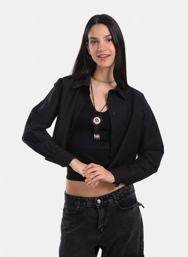 Carina Dropped Shoulder Cropped Shirt - Image 1