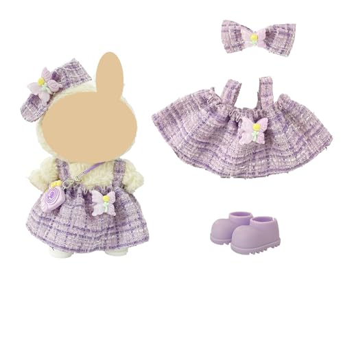 Ezcora Doll Car Seat 2 Outfit Set No Dolls Car Seat for 1017cm Dolls with Vent Clip Seat Stand Doll Clothes with Shoes Cute and Functional Accessories Set - Image 5