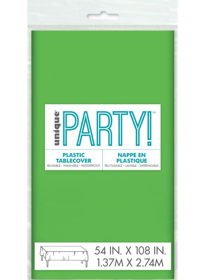 Unique غطاء طاولة بلاستيكي باللون الأخضر الليموني - Image 2