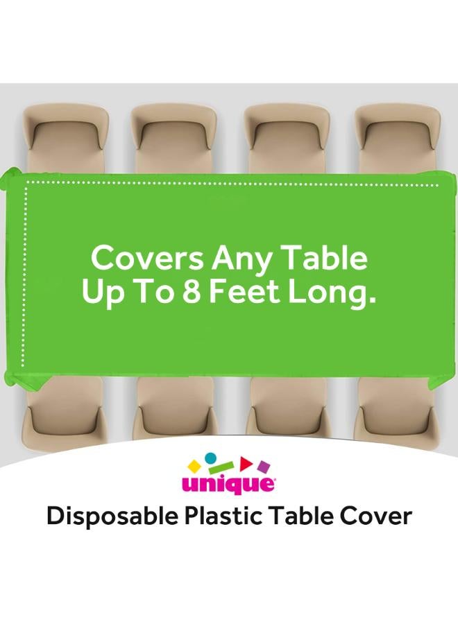 Unique غطاء طاولة بلاستيكي باللون الأخضر الليموني - Image 5