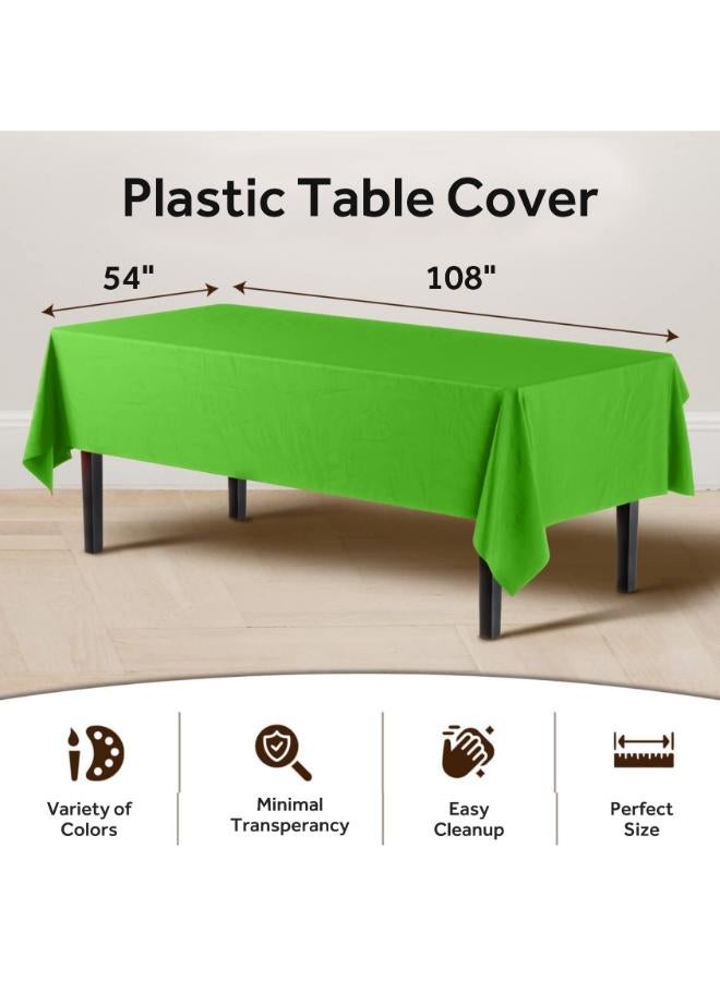 Unique غطاء طاولة بلاستيكي باللون الأخضر الليموني - Image 4