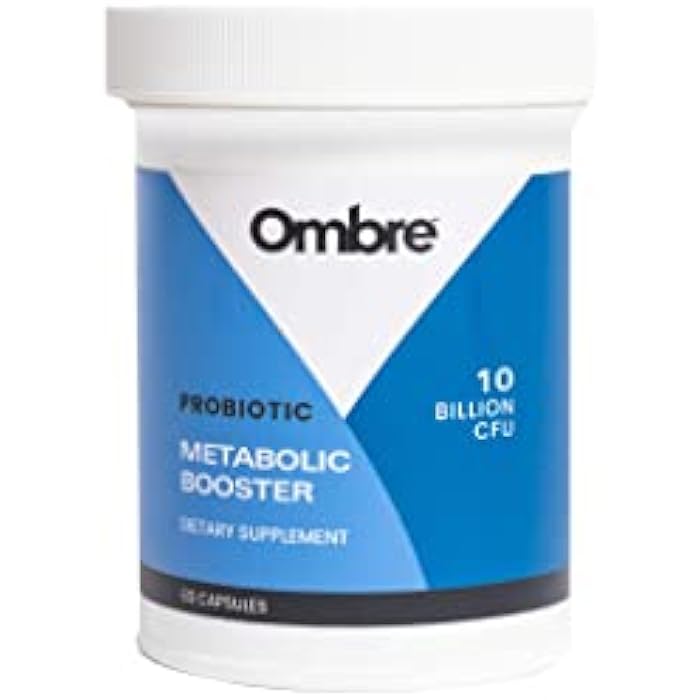 Ombre Metabolic Booster Probiotic - Supports Metabolism, Healthy Weight Management & Digestion - Energy & Gut Health Supplement for Women and Men - 10 Billion CFU, Prebiotic Fiber, Vegan, 30 Servings - Image 1