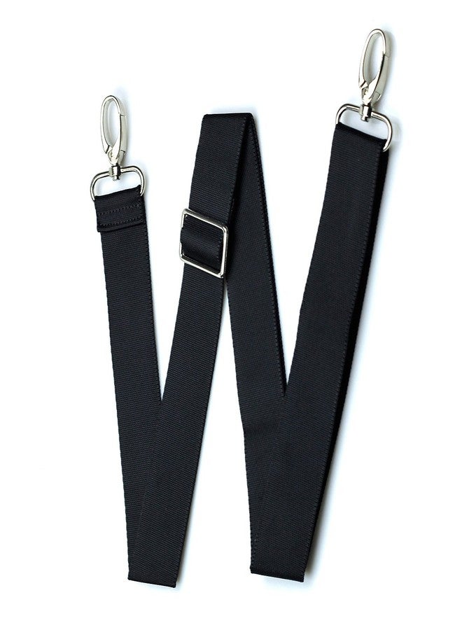 Hibate Black 55" x 1.5" Shoulder Bag Strap Replacement for Crossbody Duffle Messenger Bags Straps - Image 1