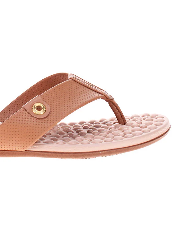 مودار Modare Ladies Flat Sandals Tan | Made In Brazil