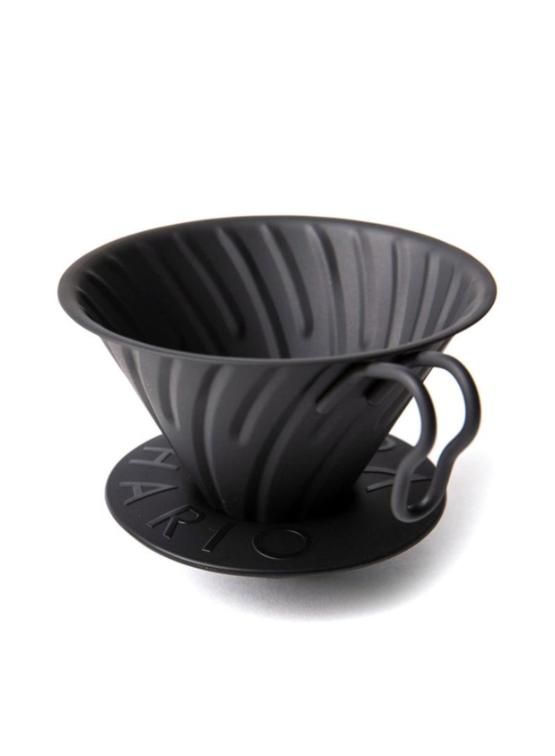 Hario Metal V60 Coffee Dripper 02, Matte Black - Image 2